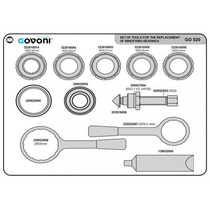 GO020 Inner Bearing Replacement Kit