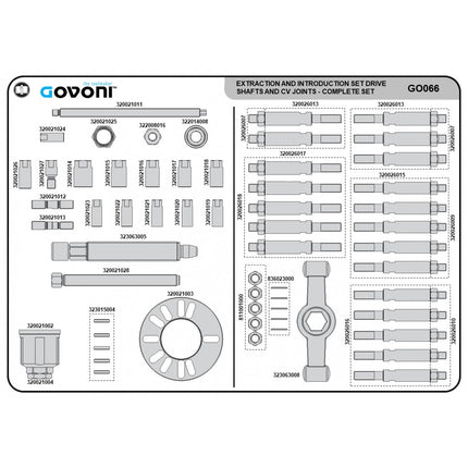 GO066 Universal Hub Puller & Drive Shaft Kit