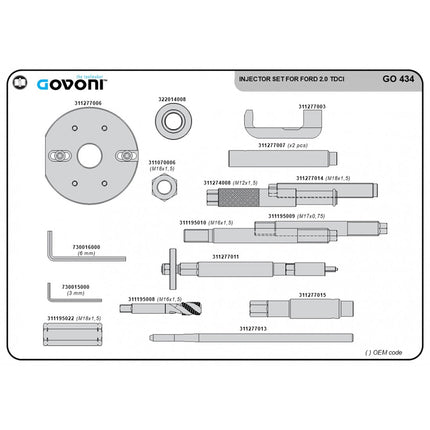 GO434SP Ford EcoBlue Injector Removal Set with Free GO519 Socket