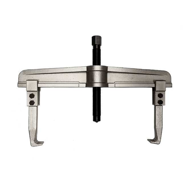 A mechanical two leg puller with reversible jaws, set up for external pulling. part no 13140000