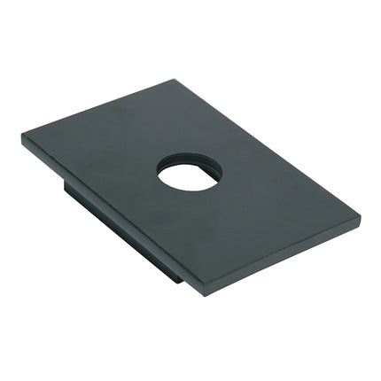 Metal press plate with central aperture for use with 50T hydraulic press