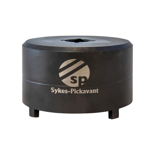 A black metal KM16 socket with the Sykes-Pickavant logo on it.