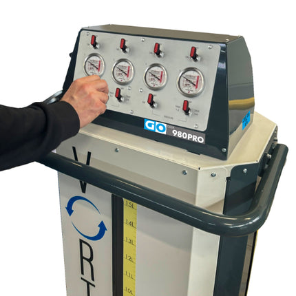 GO980PRO - Vortex Pneumatic Radiator & Battery Coolant Exchange Machine - 4 Tanks