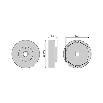 GO1323 - Hub Nut Socket - Hexagonal - Renault
