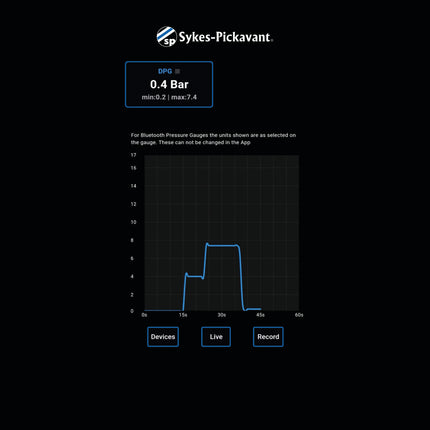 314001DG - Digital Gauge 0-60 Bar - With Bluetooth