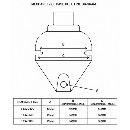 53320600 - 6" Unbreakable Vice - Fixed Base