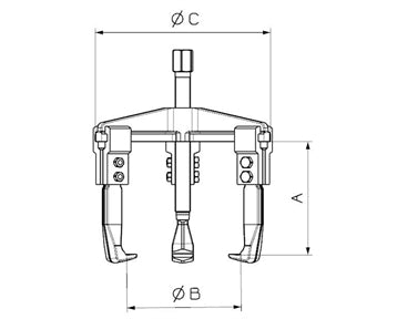 13210000 Mechanical Puller - 3 Leg 100 x 95mm