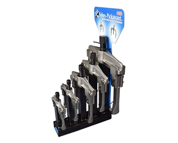 1300DISPLAY - Set of 5 x 2 Leg Mechanic Pullers with Display Unit